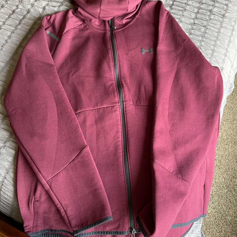 Under Armour Maroon Unstoppable Full-Zip Hoodie